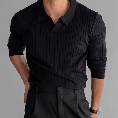 SUWON V-Neck Polo Shirt - Classic Comfort, Everyday Style