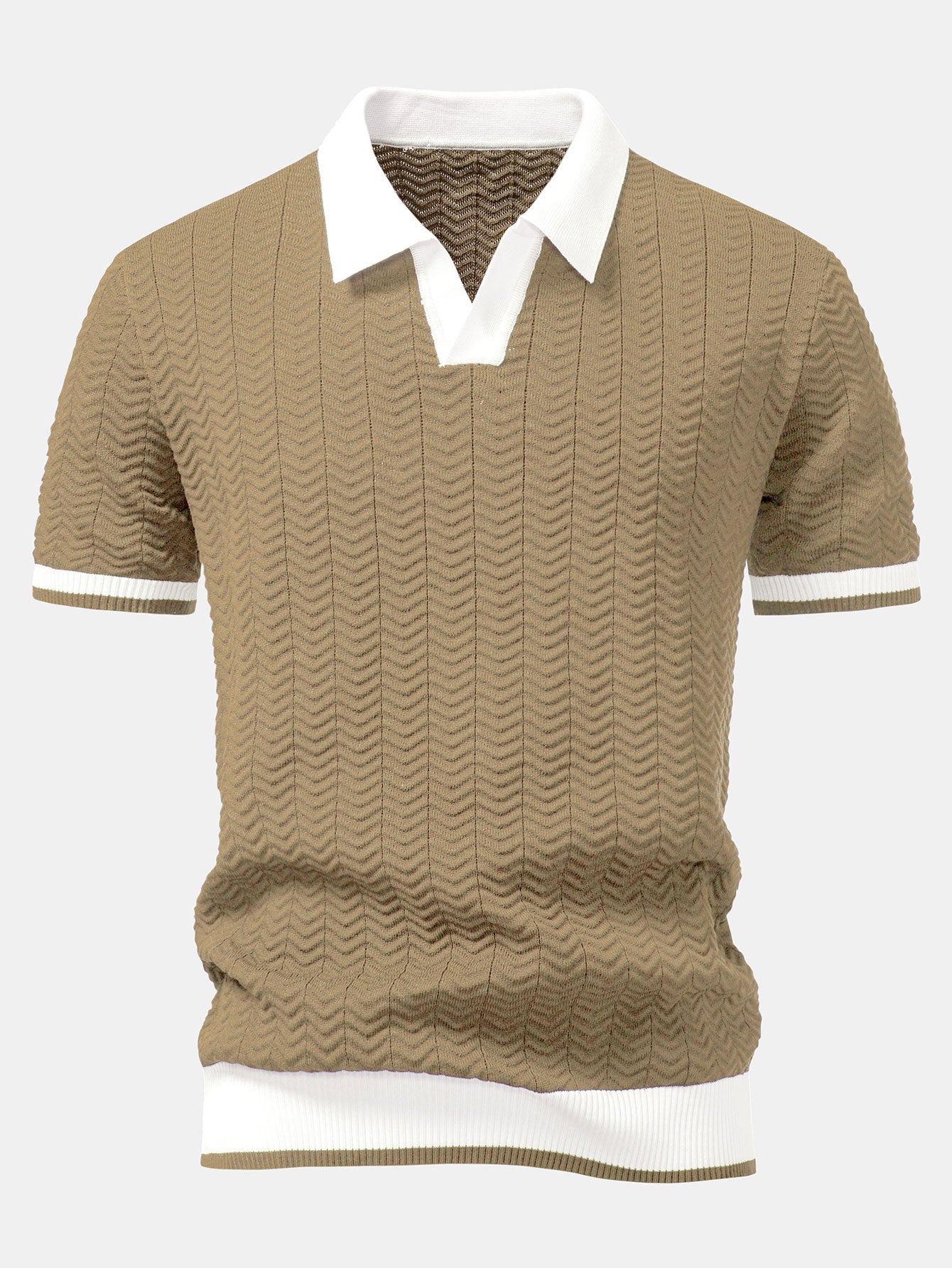 Ascot Knit Polo Shirt - Soft Knit, Modern Everyday Style