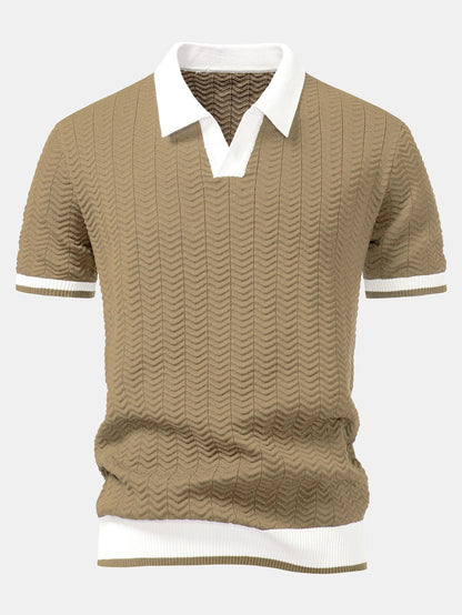 Ascot Knit Polo Shirt - Soft Knit, Modern Everyday Style