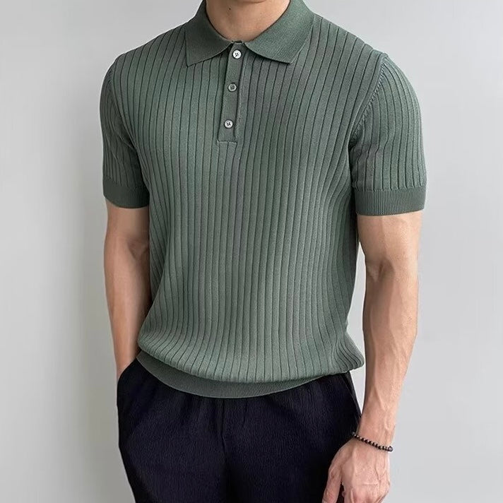 GIMCHEON Knitted Polo Shirt - Premium Knit, Classic Style for Everyday Wear