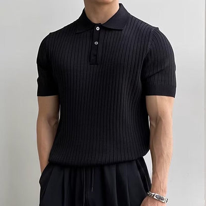 GIMCHEON Knitted Polo Shirt - Premium Knit, Classic Style for Everyday Wear