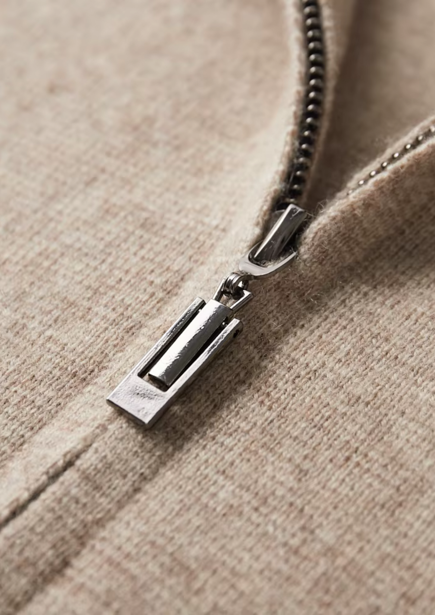 Luxurious Extra-Fine Merino Wool Zip-Front Polo Cardigan