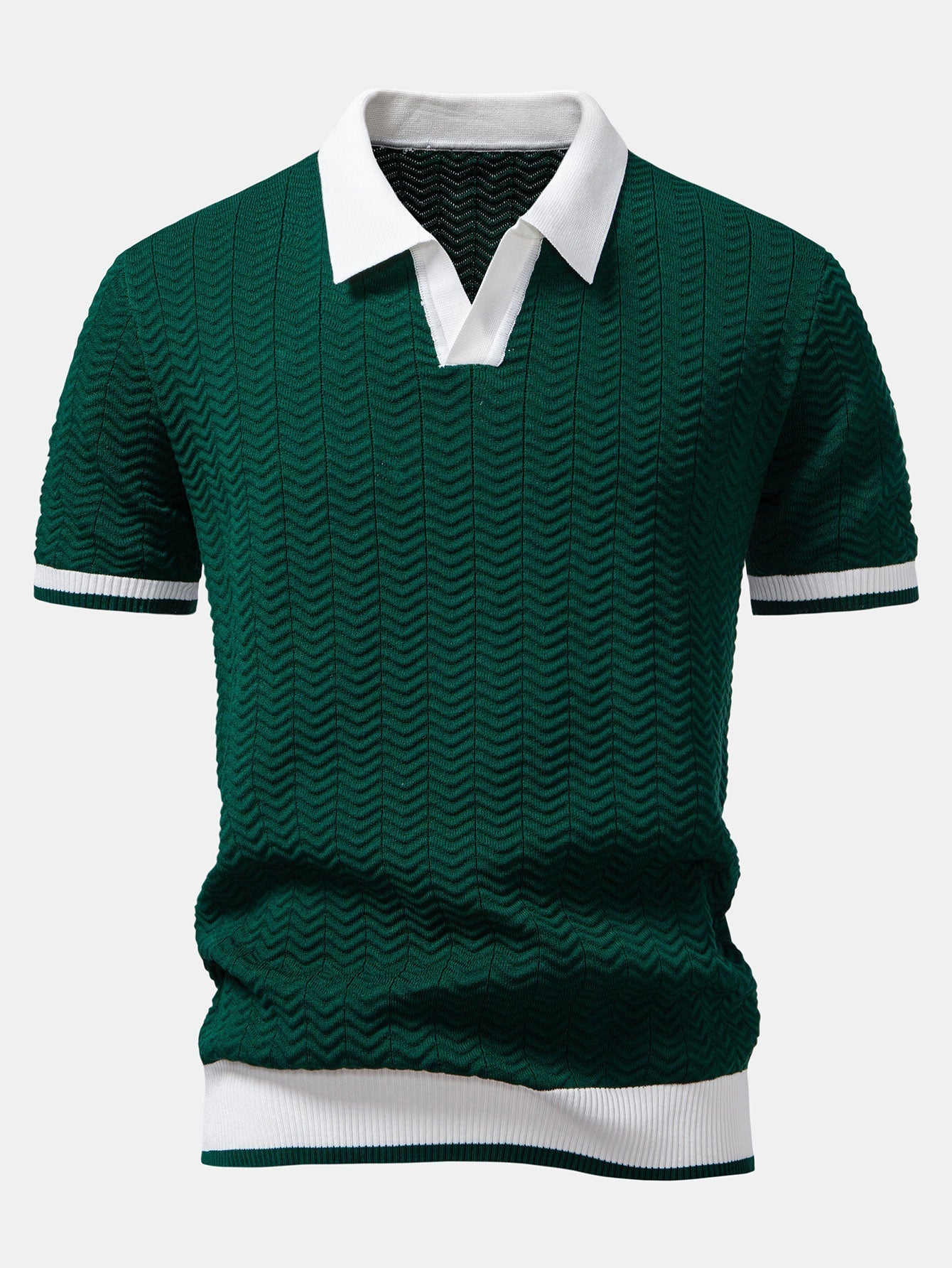 Ascot Knit Polo Shirt - Soft Knit, Modern Everyday Style