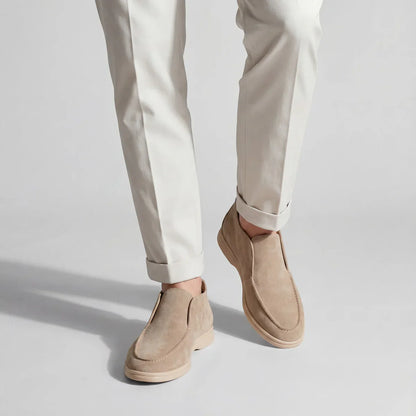 Old Money Luxe Suede Slip-On Loafers