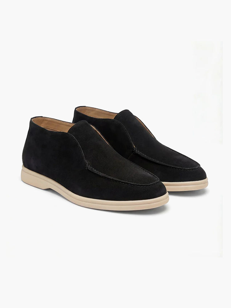 Old Money Luxe Suede Slip-On Loafers