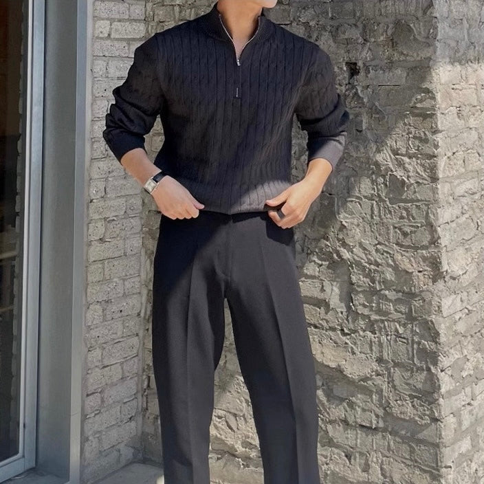 GWANGJU Cozy Half-Zip Knit Sweater - Versatile Everyday Layer