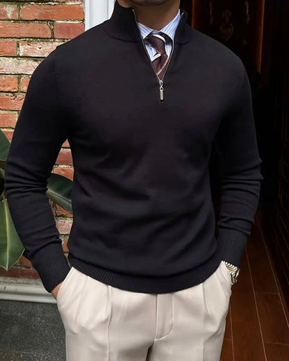 ROMA Quarter-Zip Knit Sweater – Cozy Everyday Essential