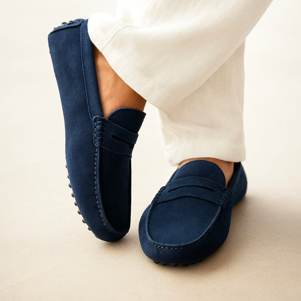 Premium Suede Boat Loafers - Classic Nautical Style