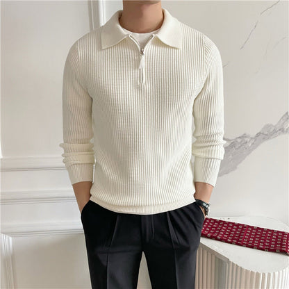 Gongju Zip-Up Knit Sweater
