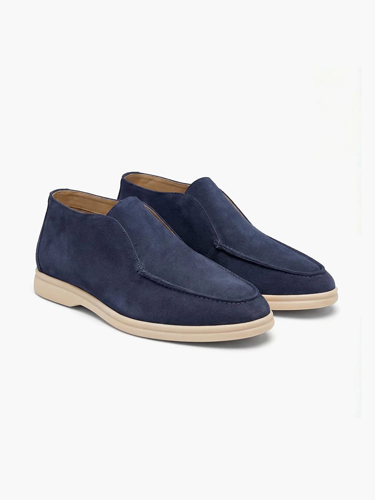 Old Money Luxe Suede Slip-On Loafers