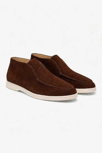 Old Money Luxe Suede Slip-On Loafers