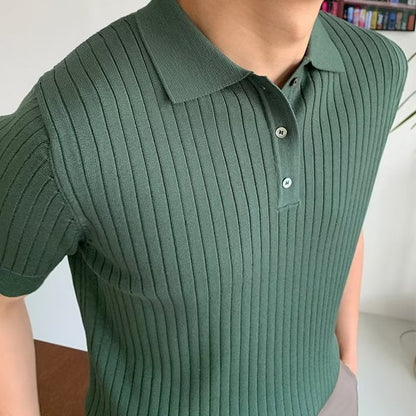 GIMCHEON Knitted Polo Shirt - Premium Knit, Classic Style for Everyday Wear