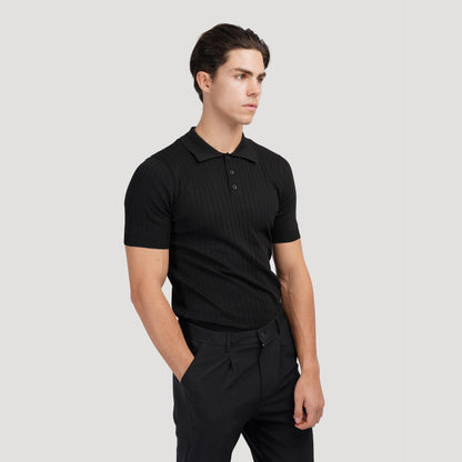 GIMCHEON Knitted Polo Shirt - Premium Knit, Classic Style for Everyday Wear