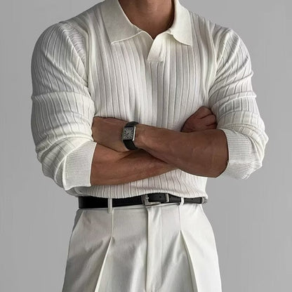 SUWON V-Neck Polo Shirt - Classic Comfort, Everyday Style