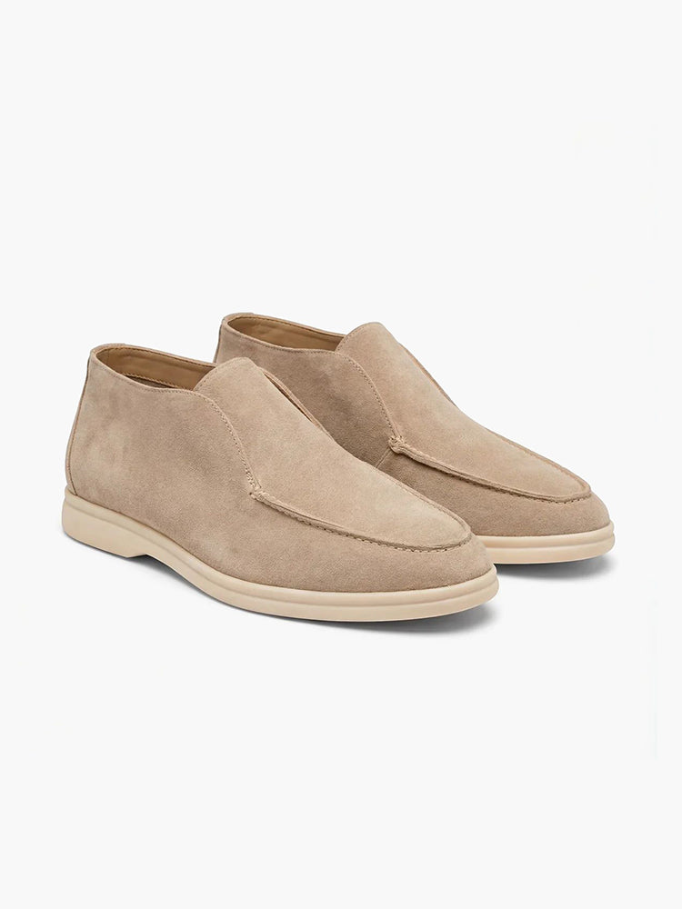 Old Money Luxe Suede Slip-On Loafers