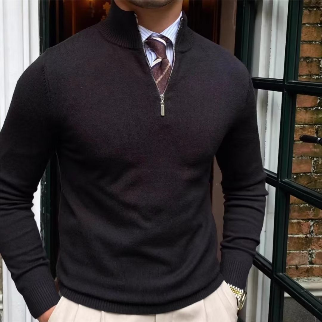 ROMA Quarter-Zip Knit Sweater – Cozy Everyday Essential