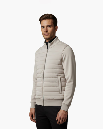 Stockholm Premium Quilted Hybrid Jacket — Sleek, Cozy & Weather-Ready