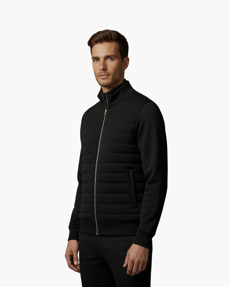 Stockholm Premium Quilted Hybrid Jacket — Sleek, Cozy & Weather-Ready