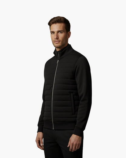 Stockholm Premium Quilted Hybrid Jacket — Sleek, Cozy & Weather-Ready