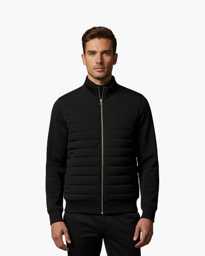 Stockholm Premium Quilted Hybrid Jacket — Sleek, Cozy & Weather-Ready