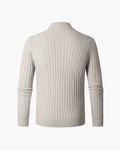 ZERMATT High-Collar Half-Zip Knit Sweater