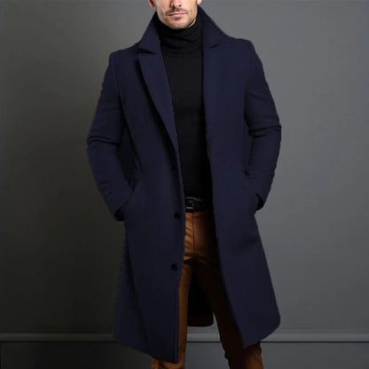 LONDON Men's Long Wool Overcoat – Timeless Style, Superior Warmth