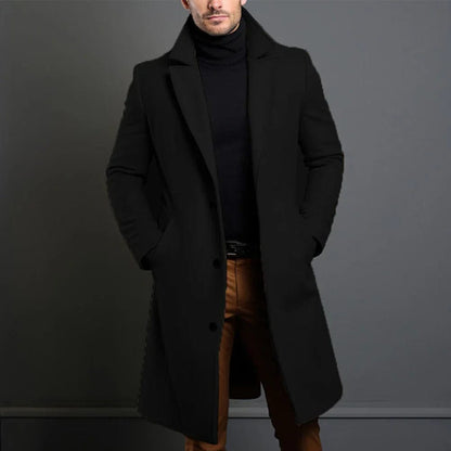 LONDON Men's Long Wool Overcoat – Timeless Style, Superior Warmth