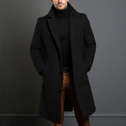 LONDON Men's Long Wool Overcoat – Timeless Style, Superior Warmth