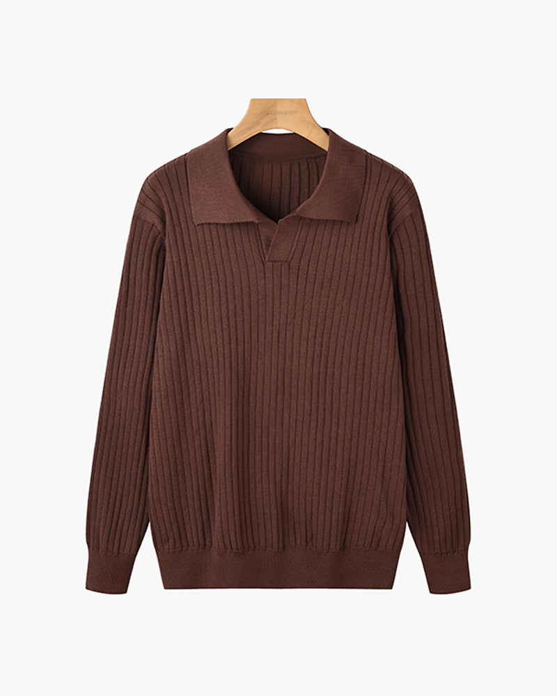 SUWON V-Neck Polo Shirt - Classic Comfort, Everyday Style