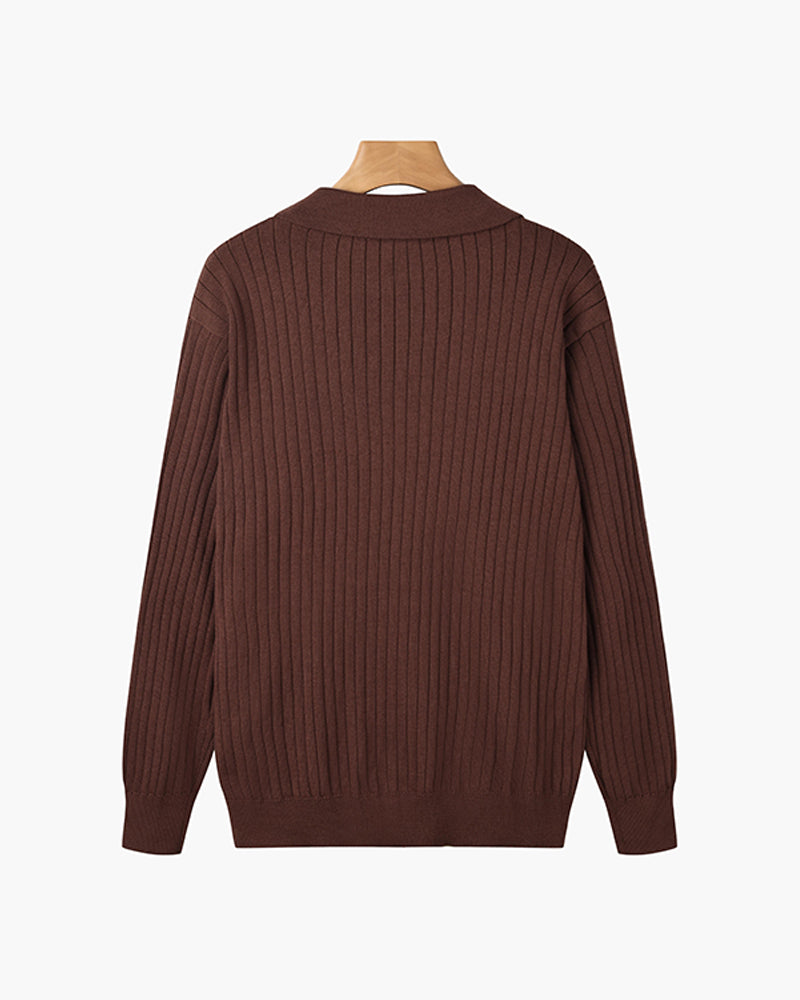 SUWON V-Neck Polo Shirt - Classic Comfort, Everyday Style