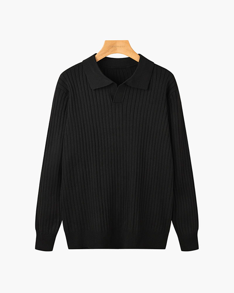 SUWON V-Neck Polo Shirt - Classic Comfort, Everyday Style