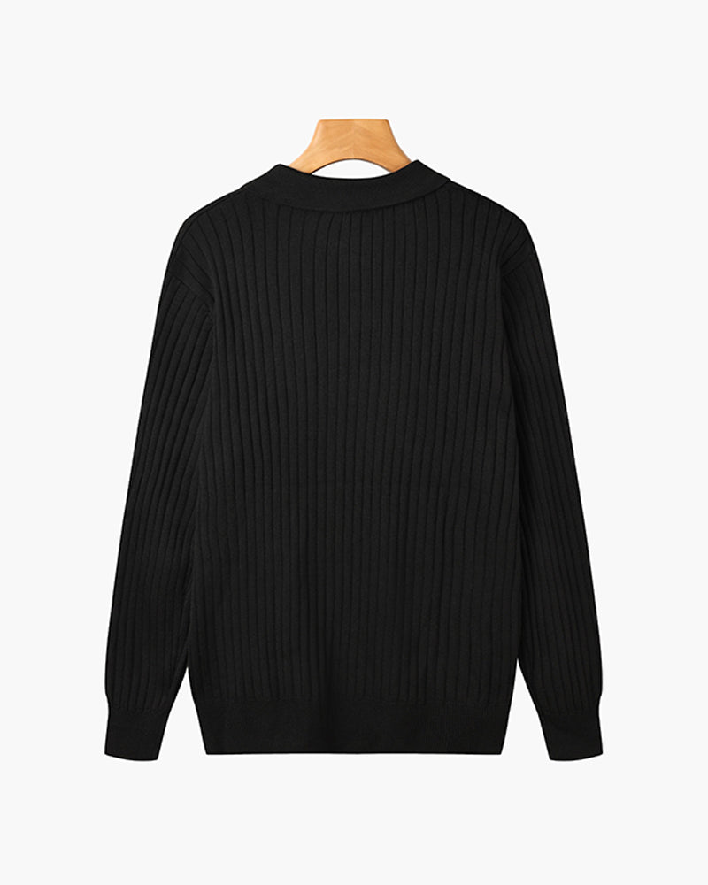 SUWON V-Neck Polo Shirt - Classic Comfort, Everyday Style