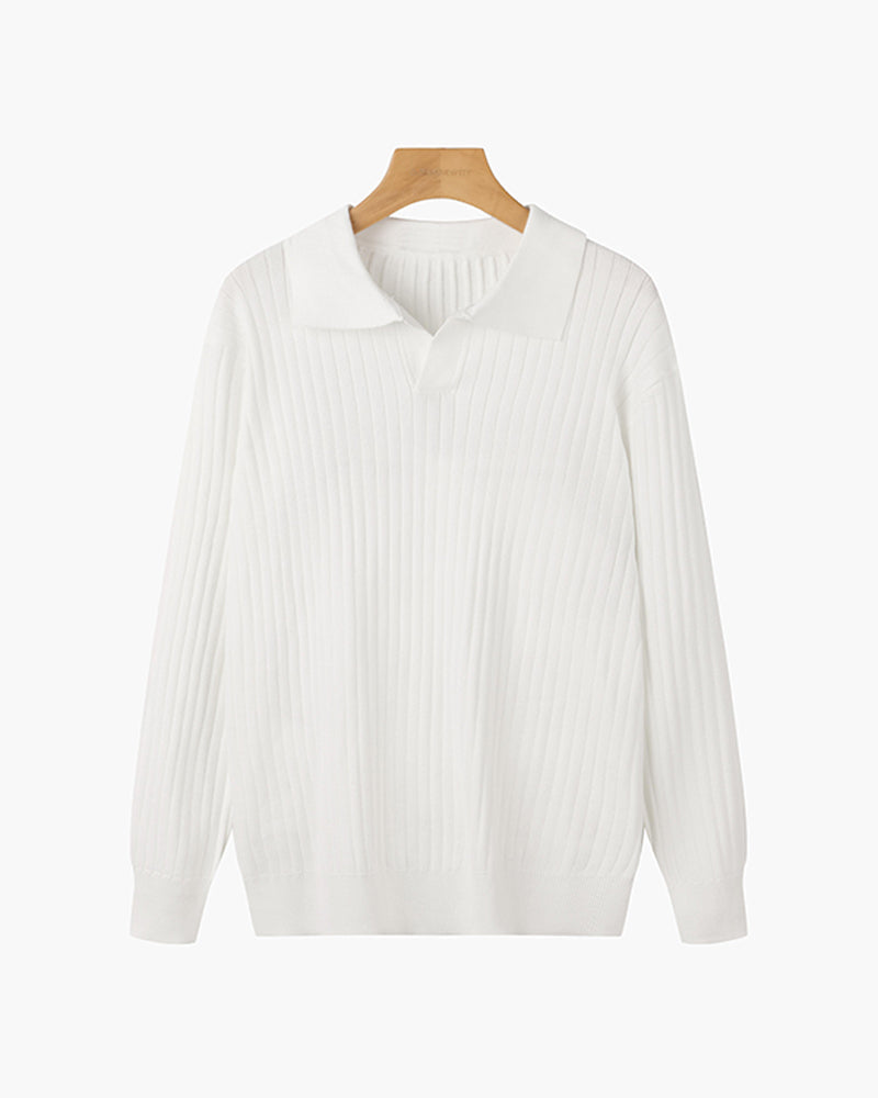 SUWON V-Neck Polo Shirt - Classic Comfort, Everyday Style