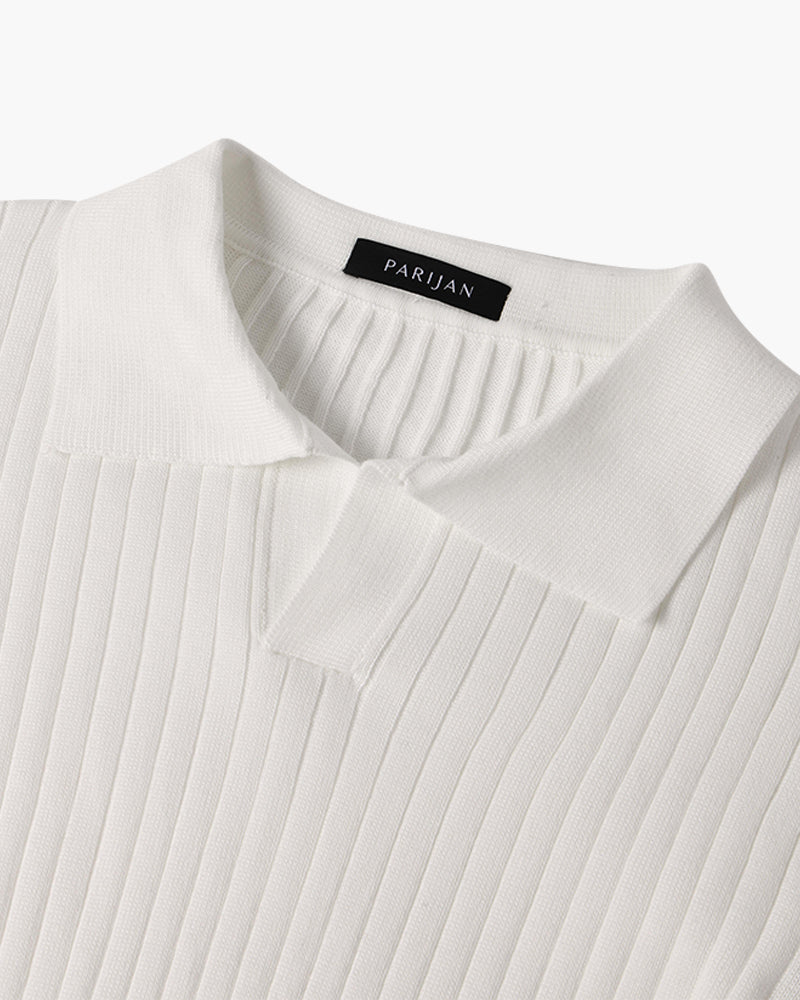SUWON V-Neck Polo Shirt - Classic Comfort, Everyday Style