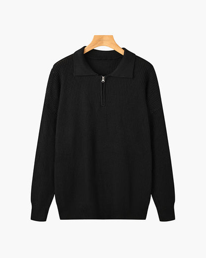 Gongju Zip-Up Knit Sweater