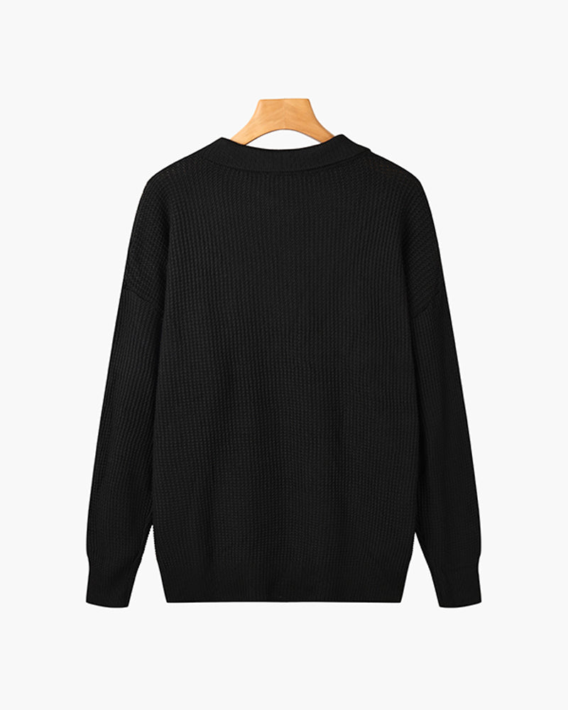 Gongju Zip-Up Knit Sweater