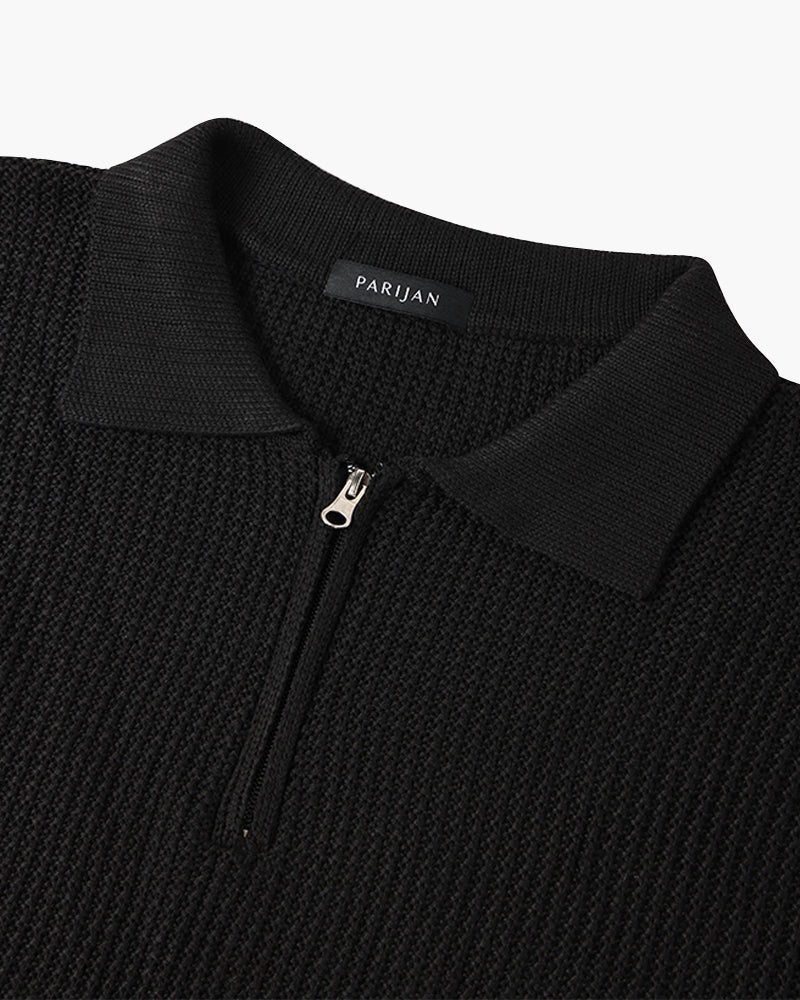 Gongju Zip-Up Knit Sweater