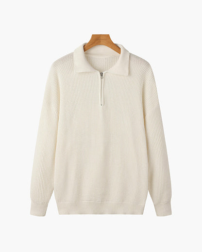 Gongju Zip-Up Knit Sweater