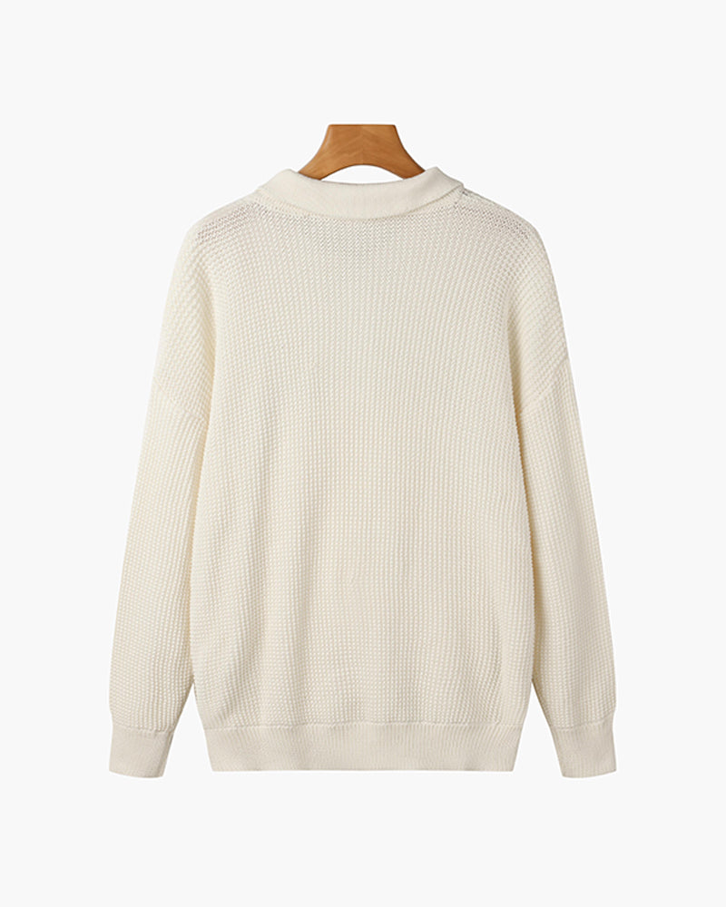 Gongju Zip-Up Knit Sweater