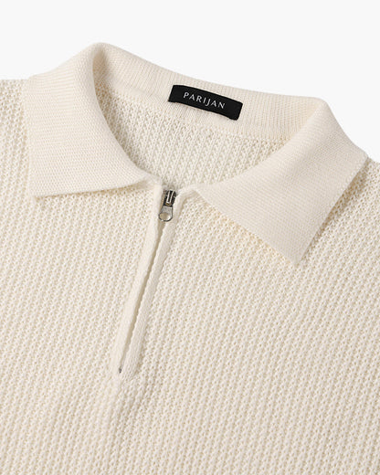 Gongju Zip-Up Knit Sweater