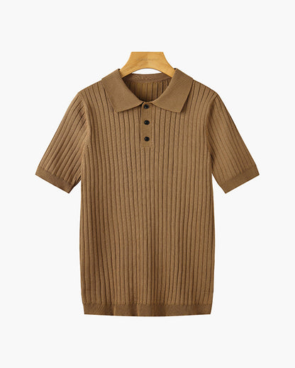 GIMCHEON Knitted Polo Shirt - Premium Knit, Classic Style for Everyday Wear