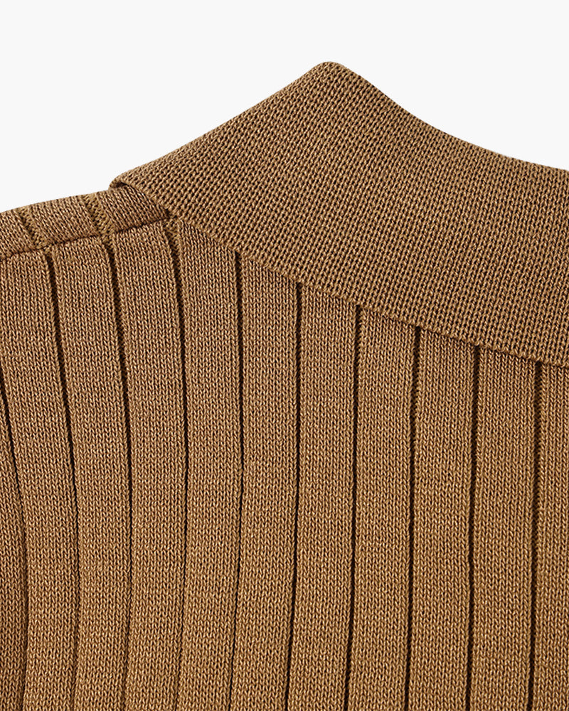 GIMCHEON Knitted Polo Shirt - Premium Knit, Classic Style for Everyday Wear