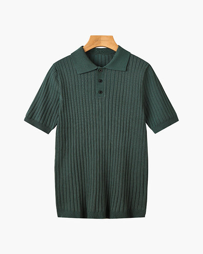 GIMCHEON Knitted Polo Shirt - Premium Knit, Classic Style for Everyday Wear