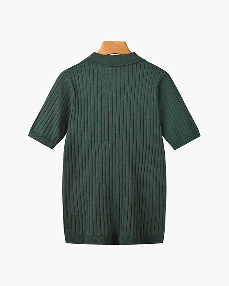 GIMCHEON Knitted Polo Shirt - Premium Knit, Classic Style for Everyday Wear