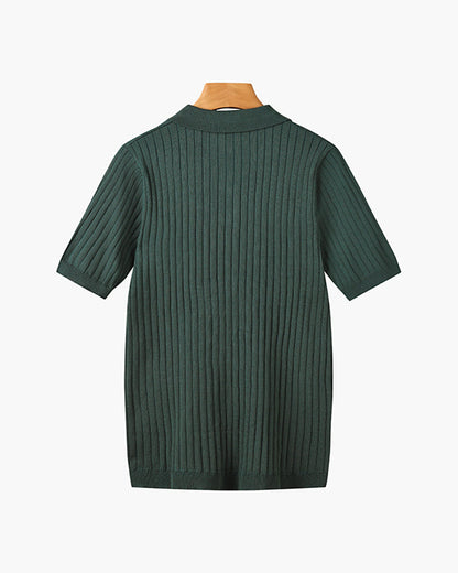 GIMCHEON Knitted Polo Shirt - Premium Knit, Classic Style for Everyday Wear