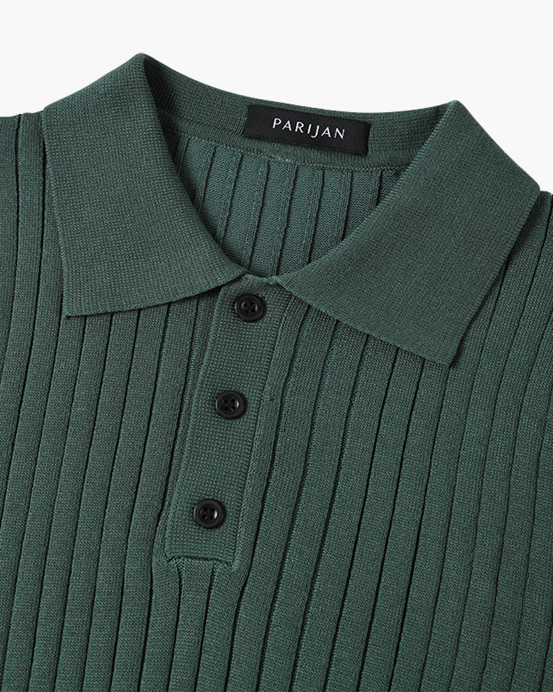 GIMCHEON Knitted Polo Shirt - Premium Knit, Classic Style for Everyday Wear