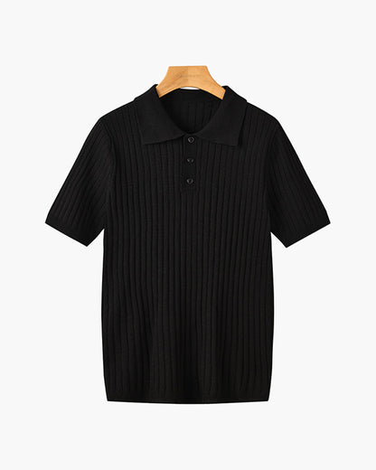 GIMCHEON Knitted Polo Shirt - Premium Knit, Classic Style for Everyday Wear