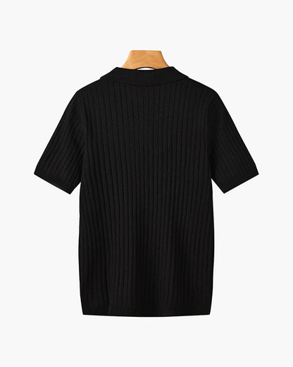 GIMCHEON Knitted Polo Shirt - Premium Knit, Classic Style for Everyday Wear