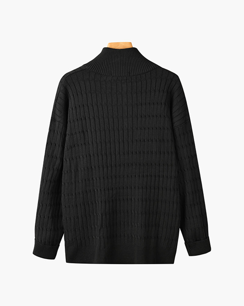 GWANGJU Cozy Half-Zip Knit Sweater - Versatile Everyday Layer