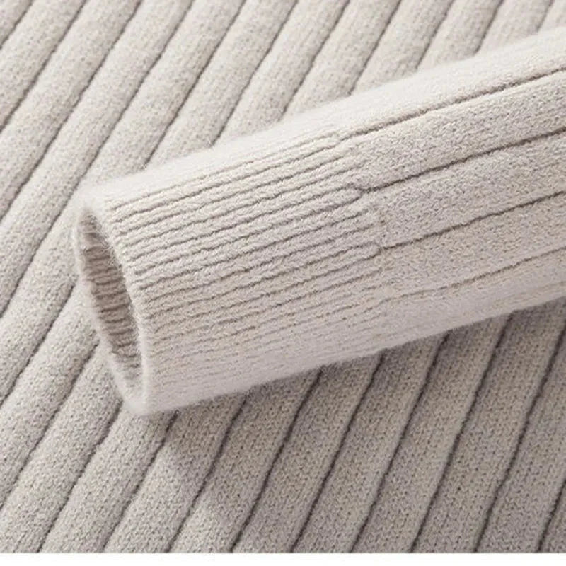 ZERMATT High-Collar Half-Zip Knit Sweater